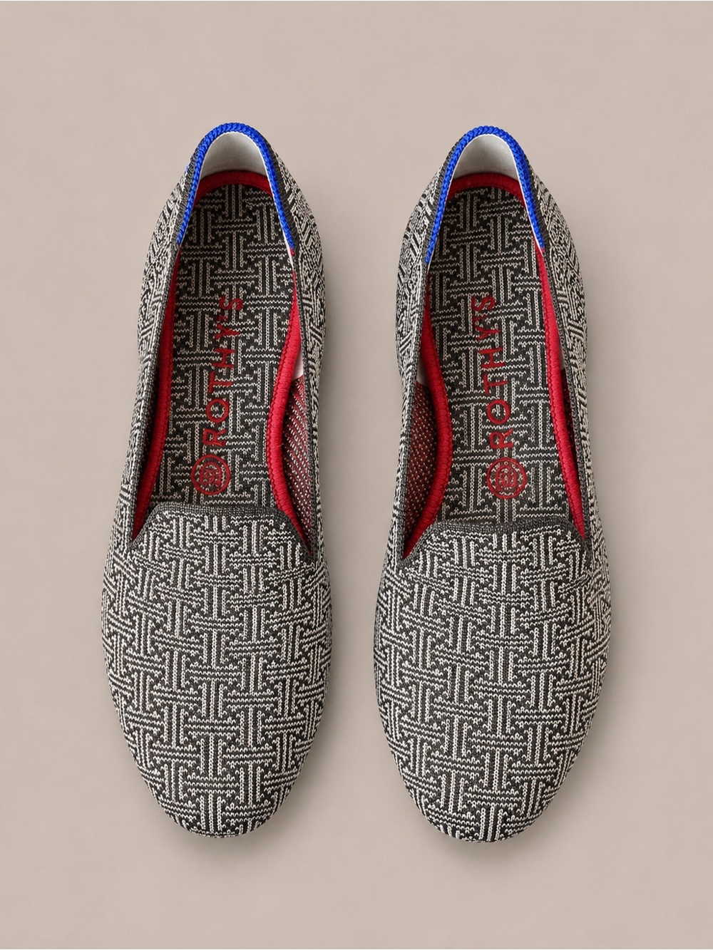 Rothy’s The Loafer Charcoal Grid Size 9.5 Retired